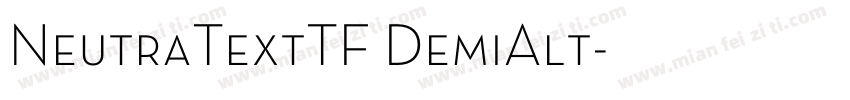NeutraTextTF DemiAlt字体转换